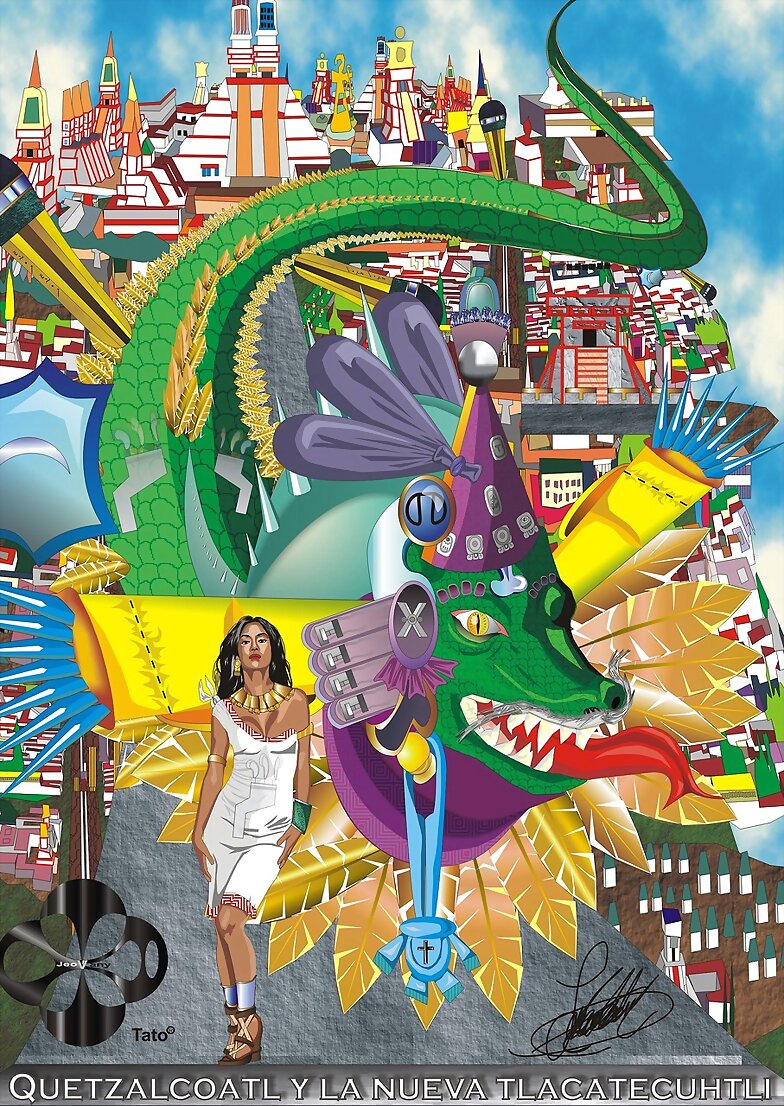 dragon y reina azteca