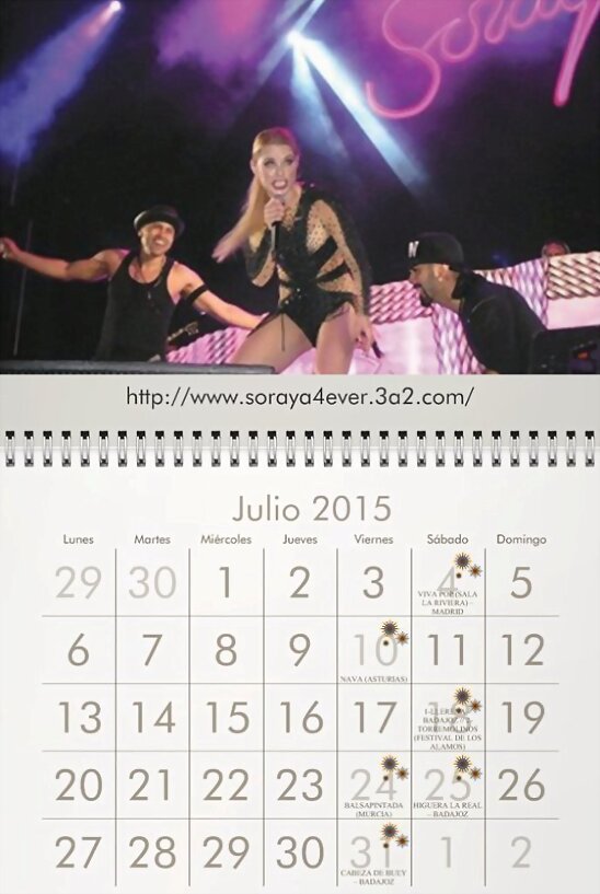 HOY MIÉRCOLES 1-7-2015, CALENDARIO DE JULIO 2015