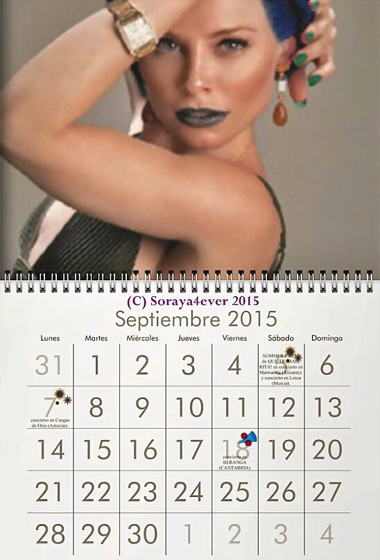 HOY MARTES 1-9-2015, CALENDARIO SEPTIEMBRE 2015
