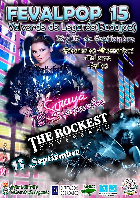 HOY SÁBADO 12-9-2015, CONCIERTO FEVALPOP 2015