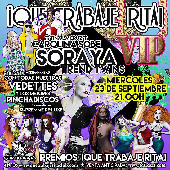 HOY MIÉRCOLES 23-9-2015, PREMIOS QUE TRABAJE RITA
