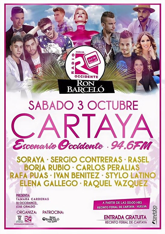 HOY SÁBADO 3-10-2015, CONCIERTO RON BARCELÓ