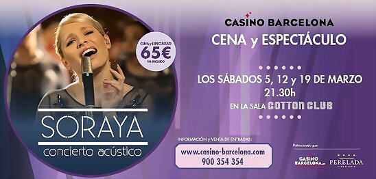 HOY SÁBADO 5-3-2016, CONCIERTO EN BARCELONA