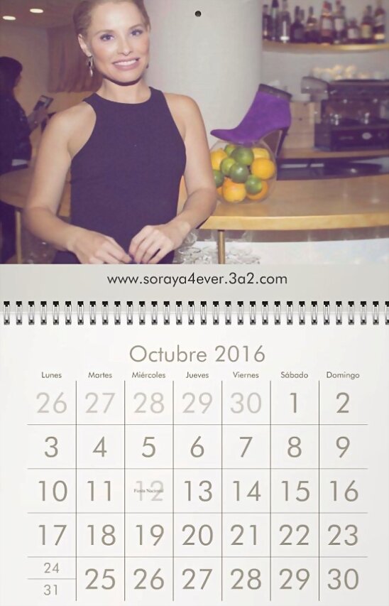 HOY MARTES 4-10-2016, CALENDARIO SORAYA4EVER