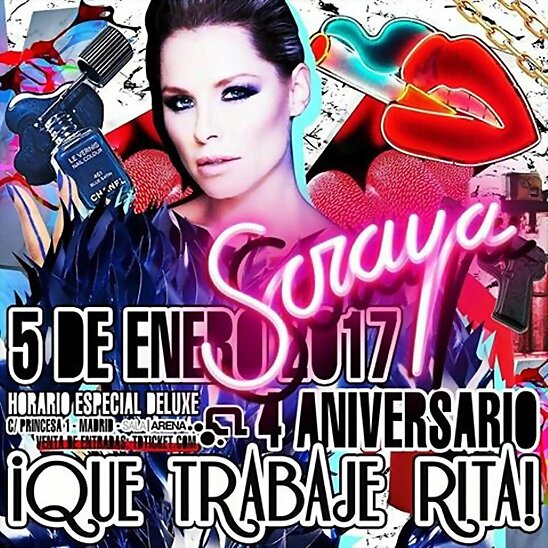 HOY JUEVES 5-1-2017, CONCIERTO SORY SALA ARENA