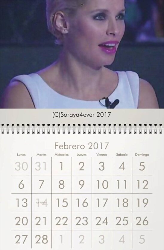 HOY VIERNES 3-2-2017, CALENDARIO FEBRERO 2017