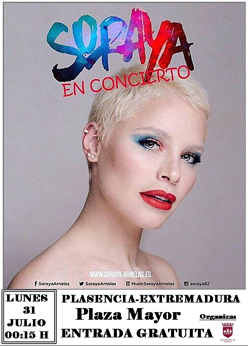 HOY LUNES 31-7-2017, SORAYA EN PLASENCIA