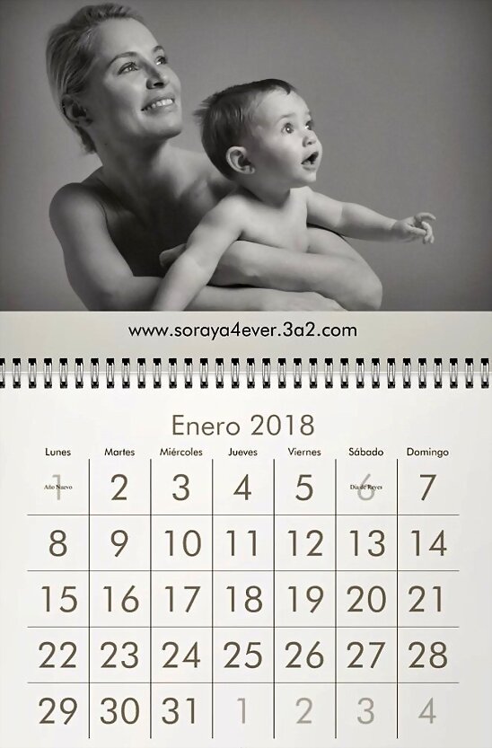 HOY MARTES 2-1-2018, CALENDARIO SORAYA4EVER ENERO