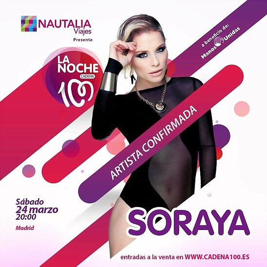 HOY SÁBADO 24-3-2018, CONCIERTO CADENA 100