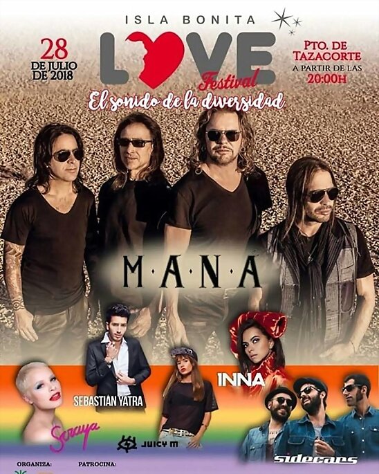 HOY SÁBADO  28-7-2018, CONCIERTO EN ISLA BONITA