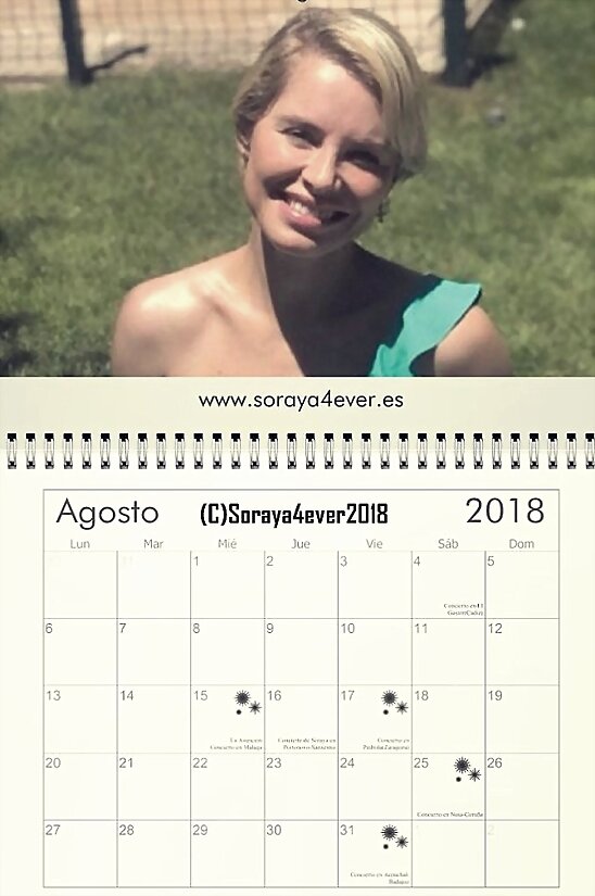 HOY MIÉRCOLES 1-8-2018, CALENDARIO AGOSTO 2018