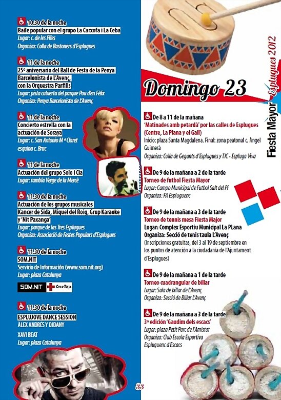 HOY SÁBADO 22-9-2012, PROGRAMA DE FIESTAS