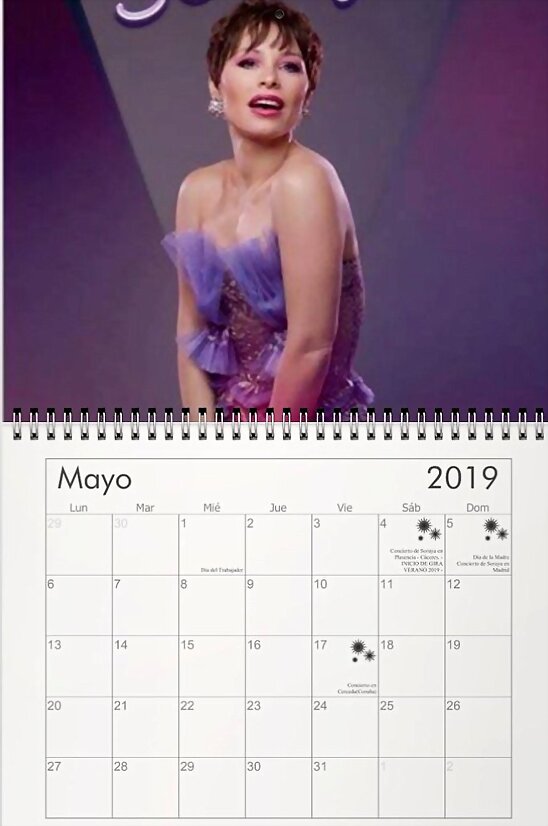 HOY MIÉRCOLES 1-5-2019, CALENDARIO MAYO 2019