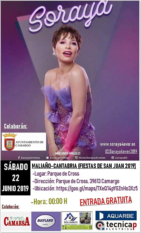 HOY SÁBADO 22-6-2019, SORY EN CONCIERTO EN MALIAÑO