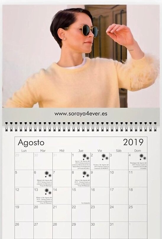HOY VIERNES 2-8-2019, CALENDARIO  AGOSTO 2019