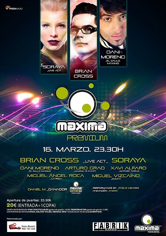 [ HOY SÁBADO 16-3-2013, SORAYA ACTUARA EN FABRIK ]