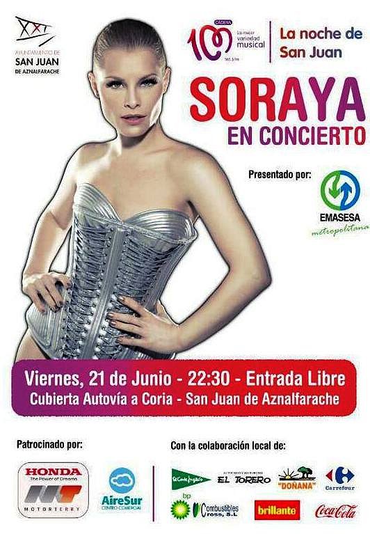 HOY VIERNES 21-6-2013, SORAYA EN AZNALFARACHE