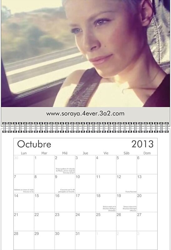 HOY MARTES 1-10-2013, FOTO CALENDARIO OCTUBRE 2013
