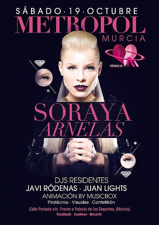 HOY SÁBADO 19-10-2013, SORAYA EN MURCIA