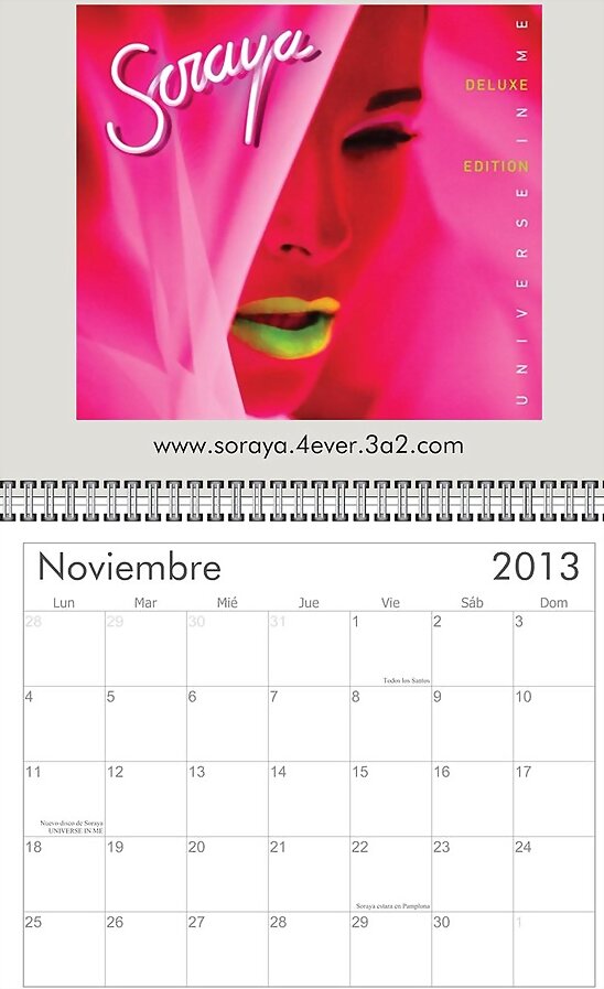 HOY VIERNES 1-11-2013, CALENDARIO NOVIEMBRE 2013