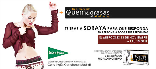 HOY MIÉRCOLES 13-11-2013, SORAYA CORTE INGLES