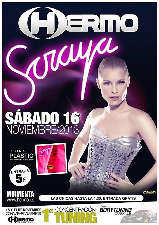 HOY SÁBADO 16-11-2013, SORAYA ESTARA EN GALICIA