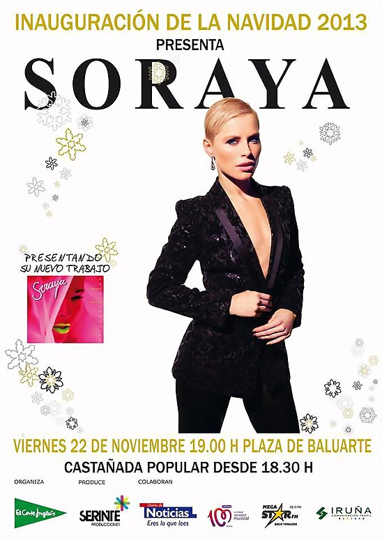 HOY VIERNES 22-11-2013, SORAYA ESTARÁ EN PAMPLONA