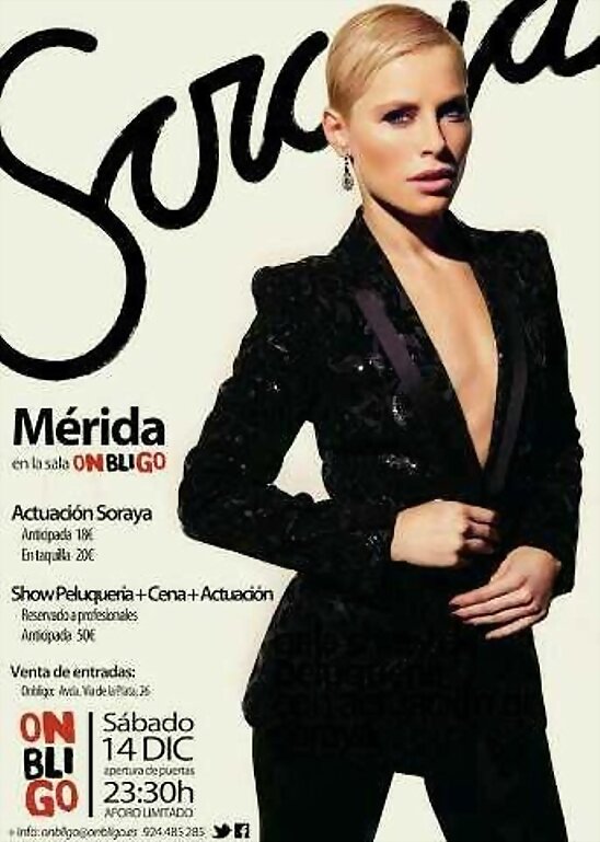 HOY SÁBADO 14-12-2013, SORAYA EN LA SALA ONBLIGO