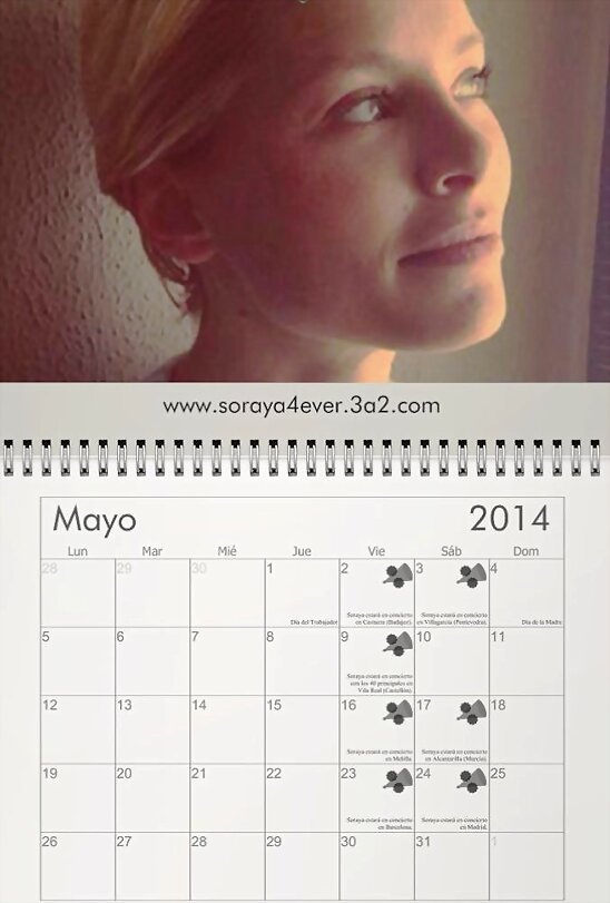 HOY JUEVES 1-5-2014, FOTO CALENDARIO MAYO 2014