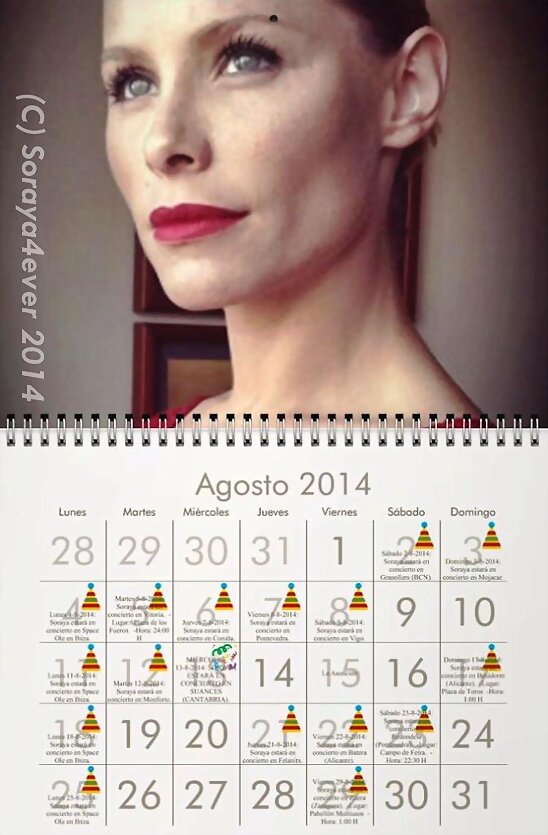 HOY VIERNES 1-8-2014, FOTO CALENDARIO AGOSTO 2014