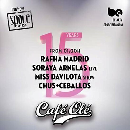 HOY LUNES 11-8-2014, CONCIERTO DE SORAYA EN IBIZA