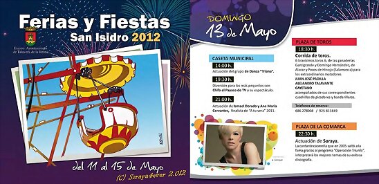 [HOY SÁBADO 12-5-2012, PROGRAMA DE FIESTA]