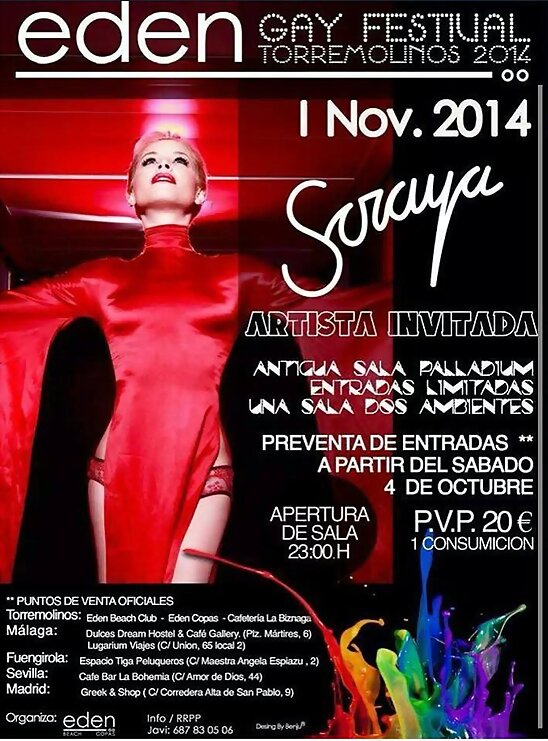 HOY SÁBADO 1-11-2014, SORY  CONCIERTO TORREMOLINOS