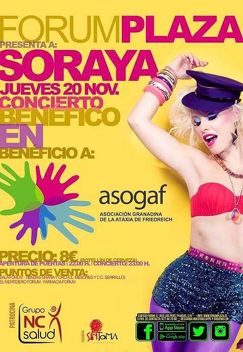 HOY JUEVES 20-11-2014, SORAYA EN CONCIERTO GRANADA