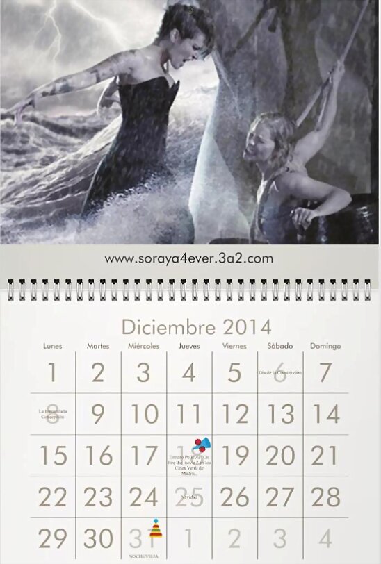 HOY LUNES 1-12-2014, FOTO CALENDARIO DICIEMBRE 14