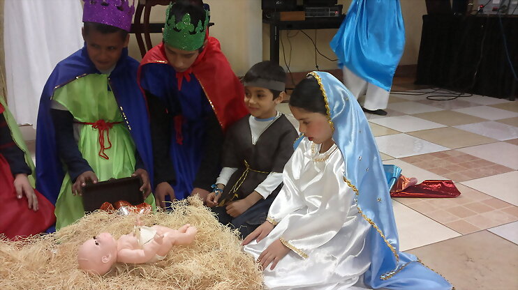sofia y  asiel en pastorela