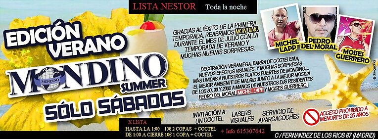 Mondino Summer  14-07-12 Lista Nestor toda la noch