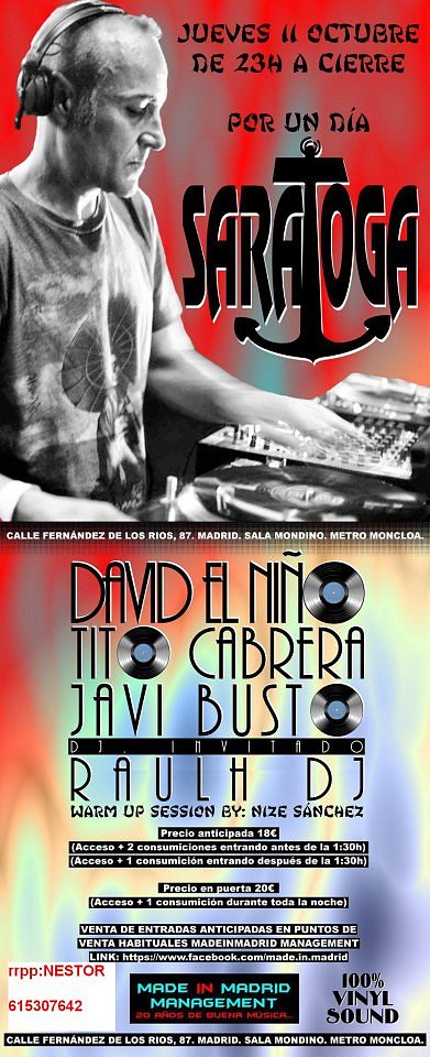 SARATOGA X UN DIA 11-10-12 Y AFTER ANTICIPADAS 615