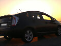 El Prius en su primera puesta de sol