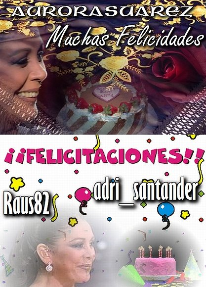 FELICIDADES AURORA, RAUL Y ADRI