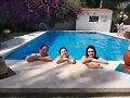 En la piscina