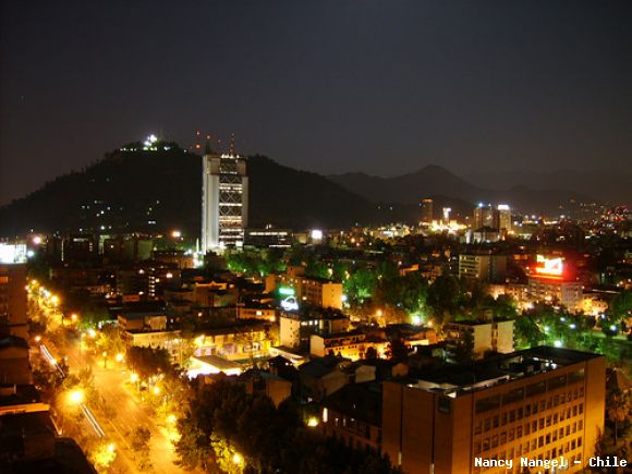 Santiado de noche   (Chile)