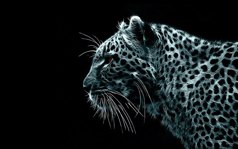 un felino grande de luz