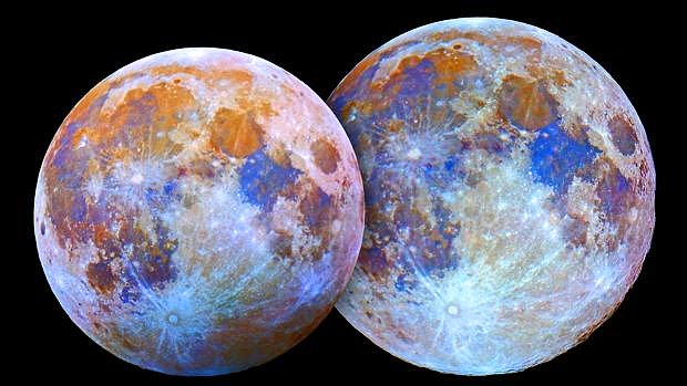 LUNA LLENA DE COLOR DE ROSA