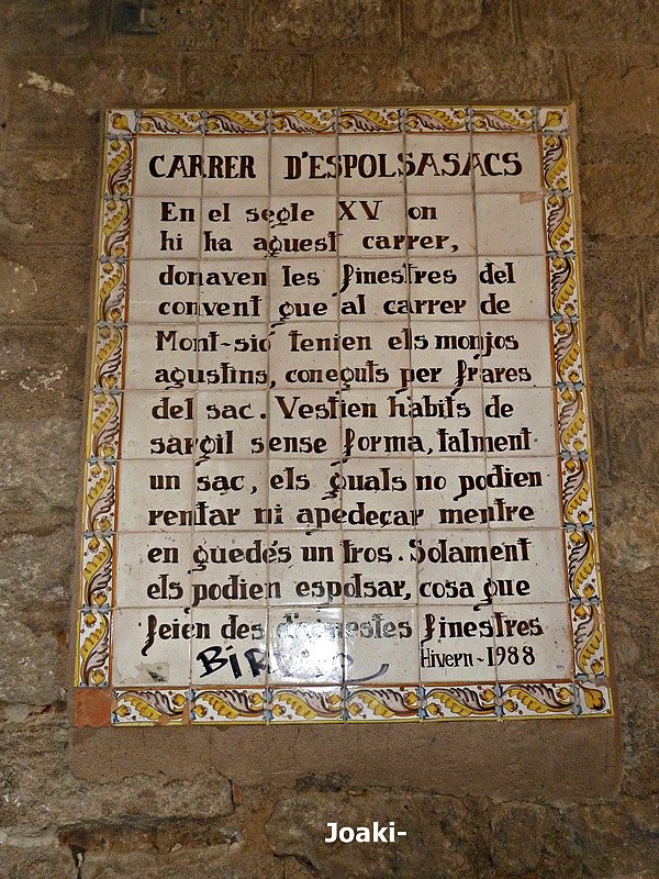 CARRER DE LES MOLES-Barcelona -