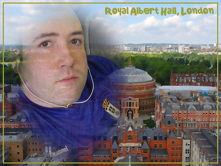 Montaje con la sala Royal Albert Hall