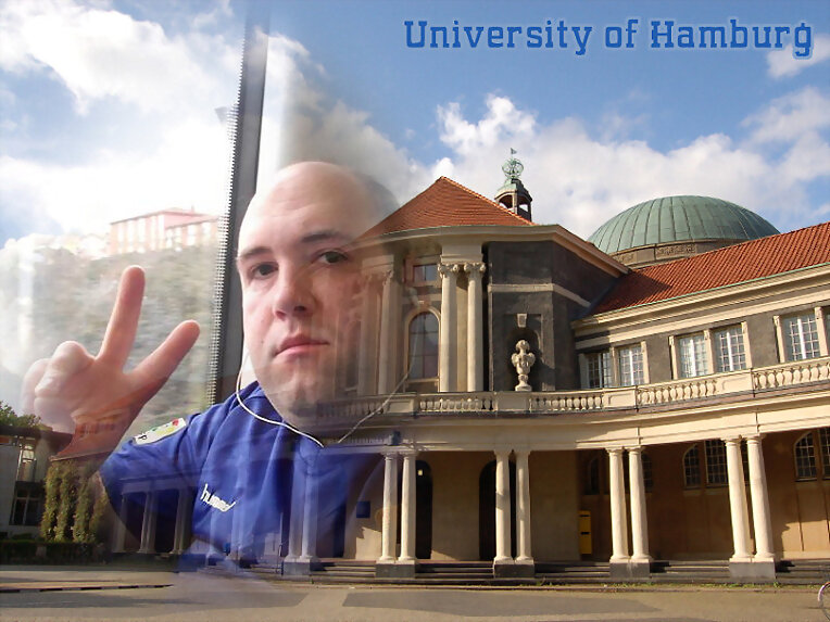 Montaje con la universidad de Hamburgo