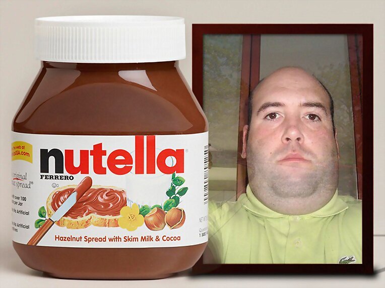 Montaje con un bote de Nutella