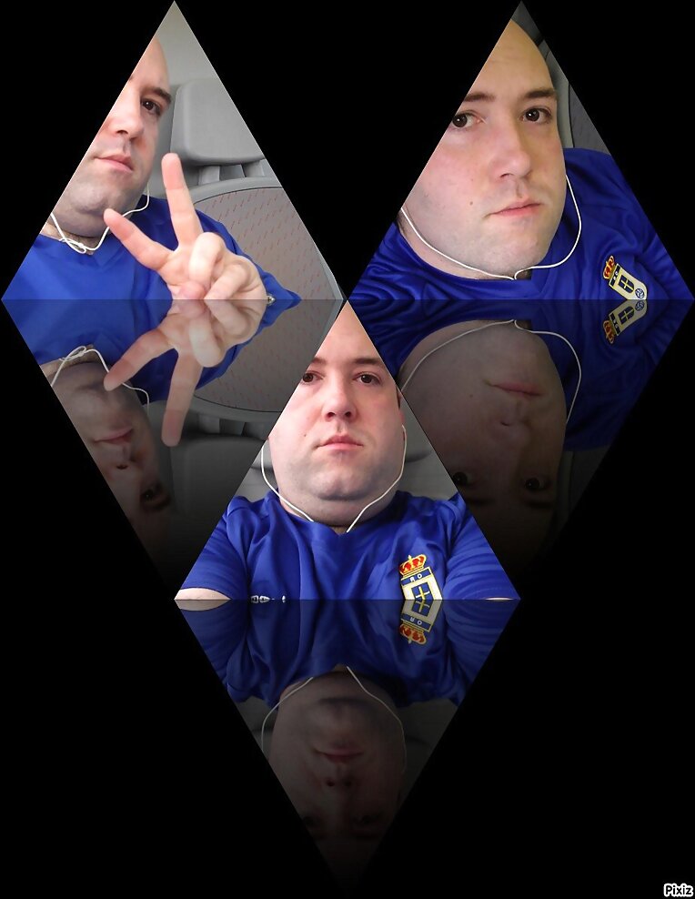 Collage triangular con espejo