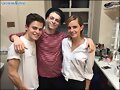 Emma con actores de Harry Potter (obra de teatro)
